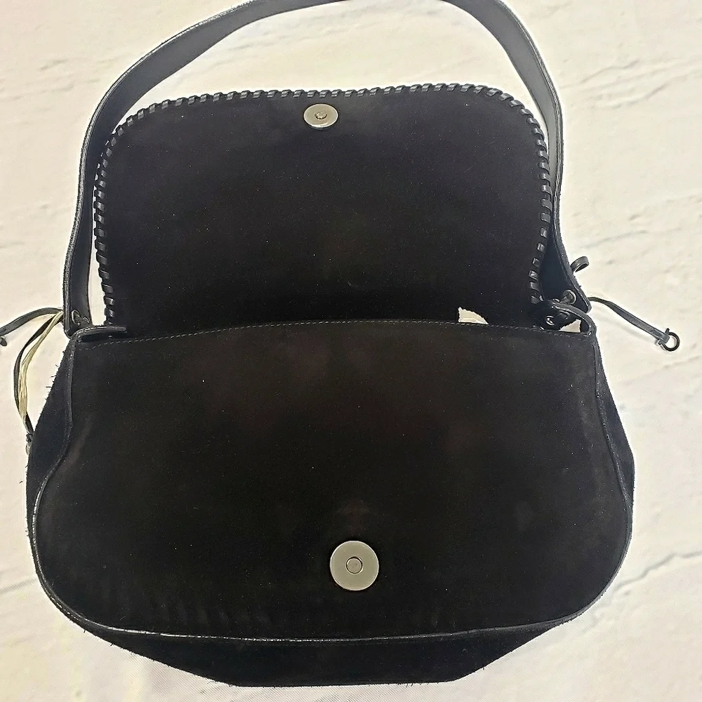 Salvatore Ferragamo AF-21 3897 Suede Bag Hobo EUC